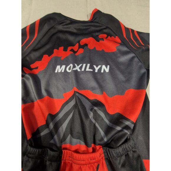 Cycling Jersey Mens Small Black Red Moxilyn Full Zip Short Sleeve Bicycle Racing - Picture 7 of 10